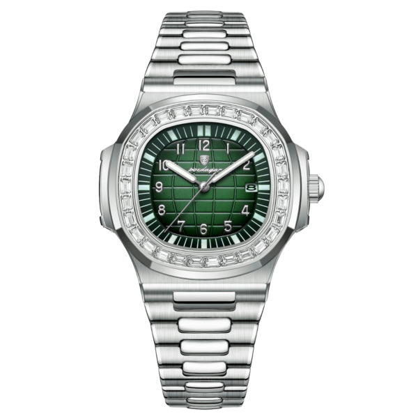 poedagar-918-watch-green-silver-digit