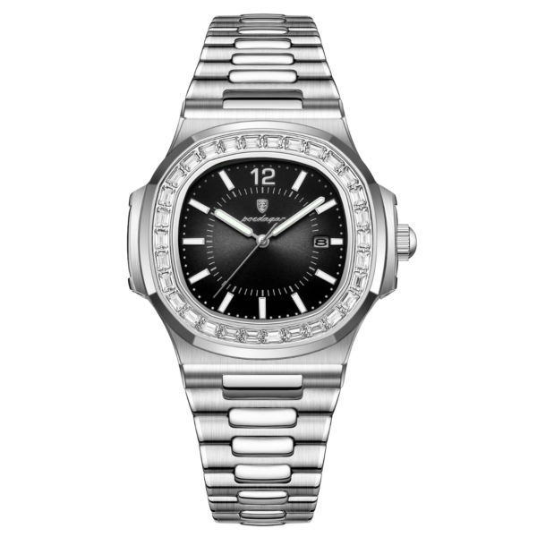 poedagar-918-watch-black-silver-line