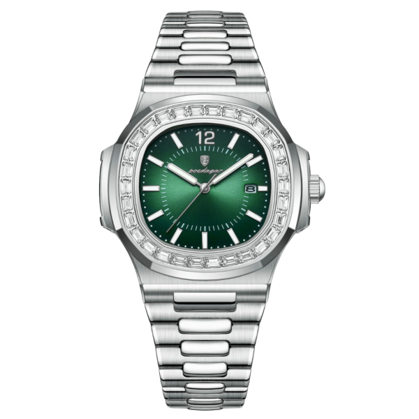 poedagar-918-watch-green-silver-line
