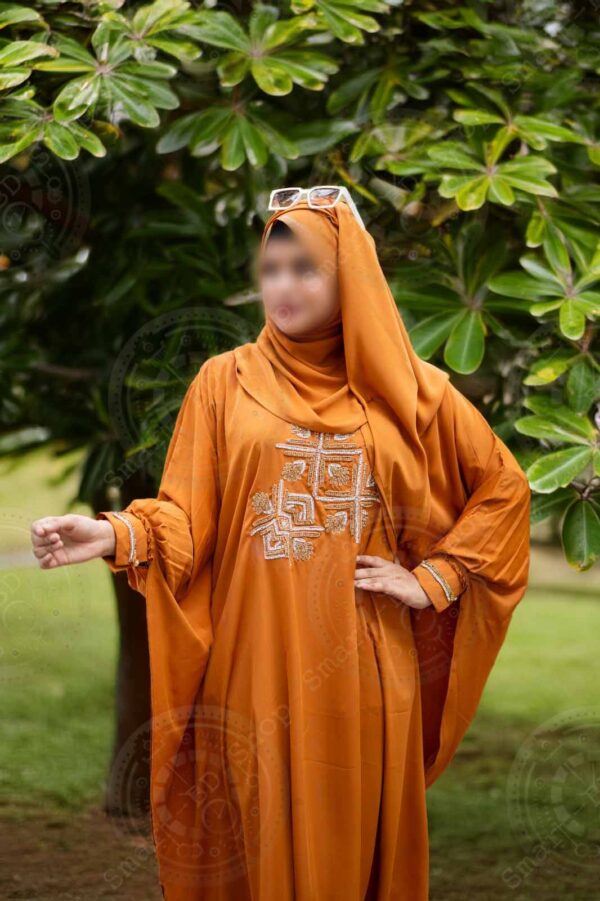 short-abaya-orange