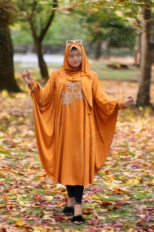 short-abaya-orange