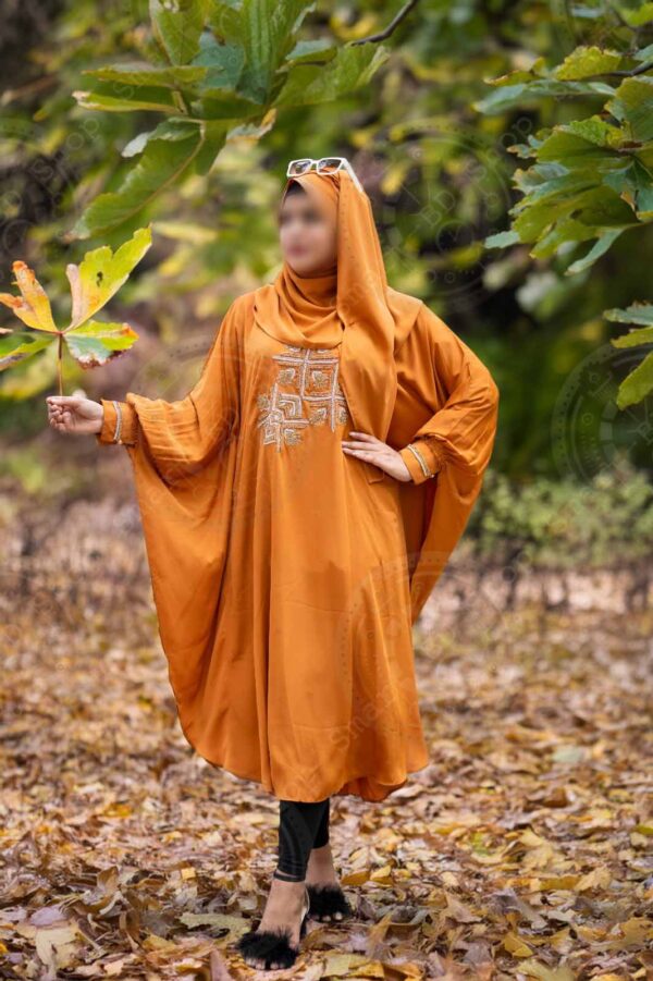 short-abaya-orange