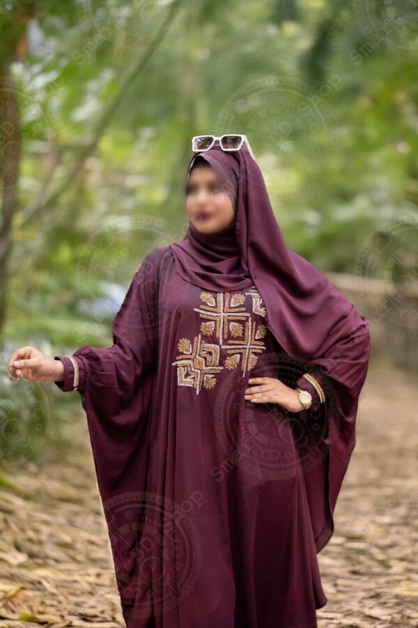 short-abaya-purple