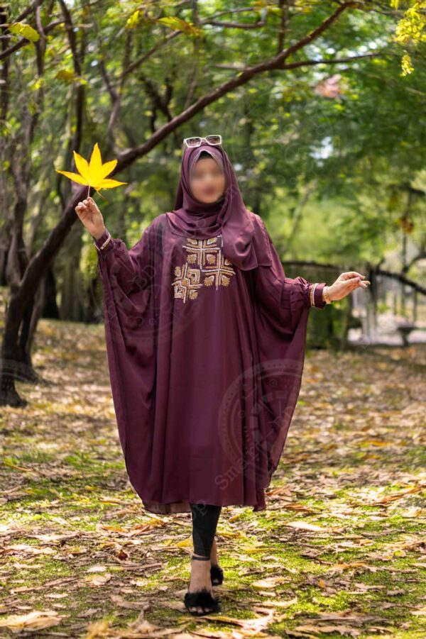 short-abaya-purple