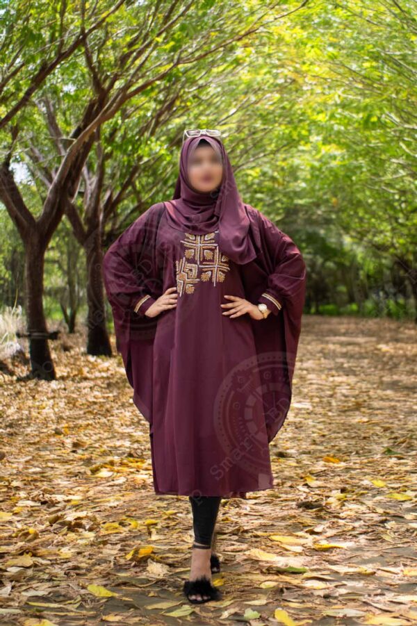 short-abaya-purple