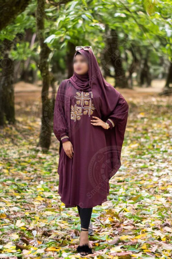 short-abaya-purple