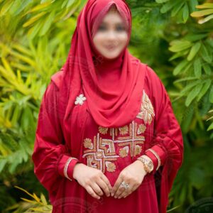 short-abaya-red